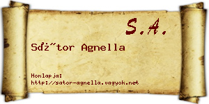 Sátor Agnella névjegykártya